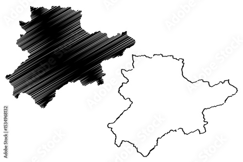 Daykundi Province (Islamic Republic of Afghanistan, Provinces of Afghanistan) map vector illustration, scribble sketch Daykundi map