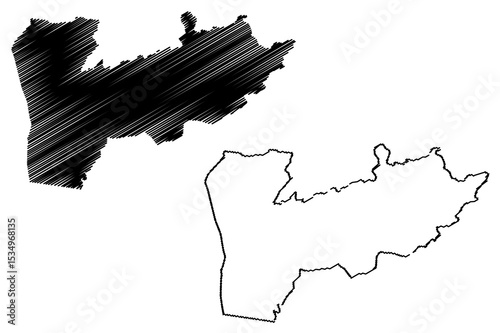 Farah Province (Islamic Republic of Afghanistan, Provinces of Afghanistan) map vector illustration, scribble sketch Farah map