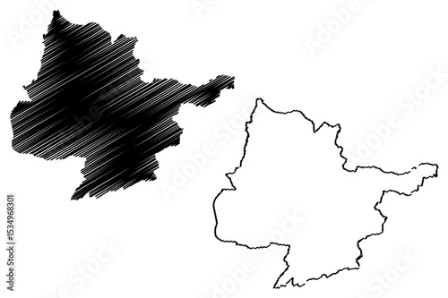 Herat Province (Islamic Republic of Afghanistan, Provinces of Afghanistan) map vector illustration, scribble sketch Herat map