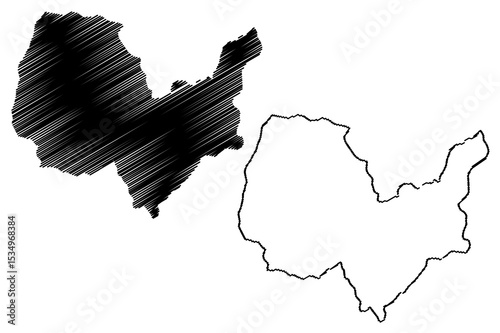 Kabul Province (Islamic Republic of Afghanistan, Provinces of Afghanistan) map vector illustration, scribble sketch Kabul map