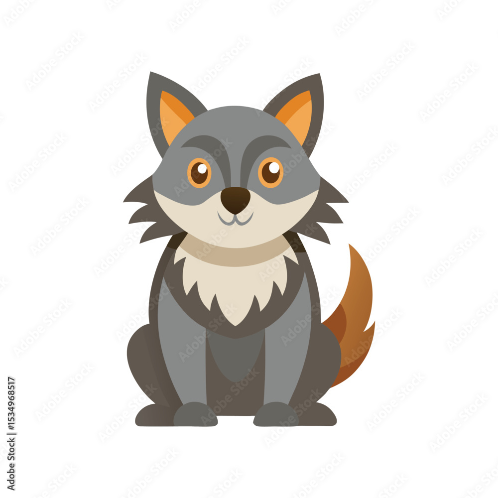 Obraz premium Minimal wildlife icon vector illustration isolated on white background 