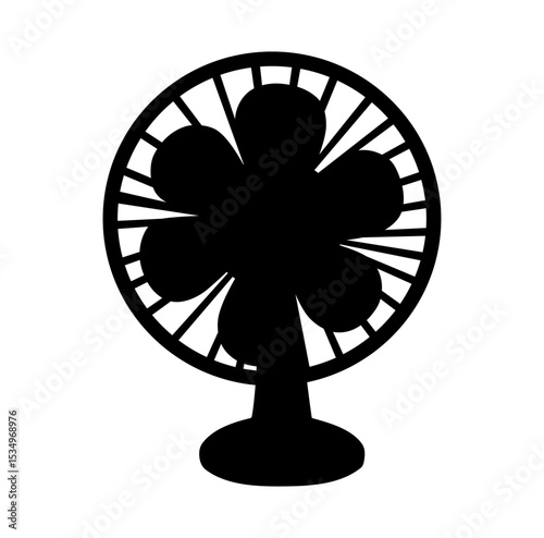 Cartoon Silhouette Fan Icon Digital Source 