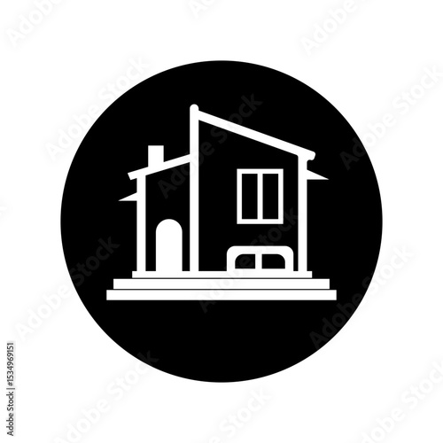 simple classic house design in black