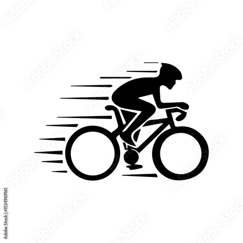 Simple design bicycle racing icon