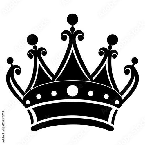 Royal crown silhouette vector illustration
