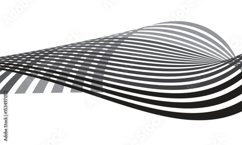 Fototapeta Naklejka Na Ścianę i Meble -   semless abstract greay ash and black horizontal wavw line pattern used for background vector illustration