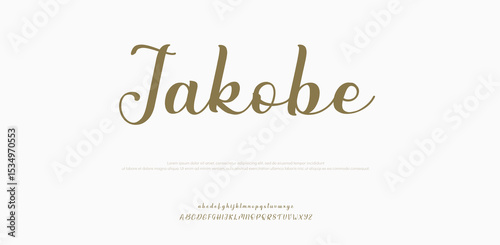 Jakobe creative modern stylish calligraphy letter logo design