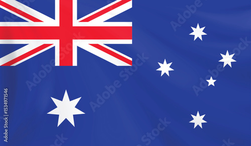 National flag of Australia. Vector graphics.