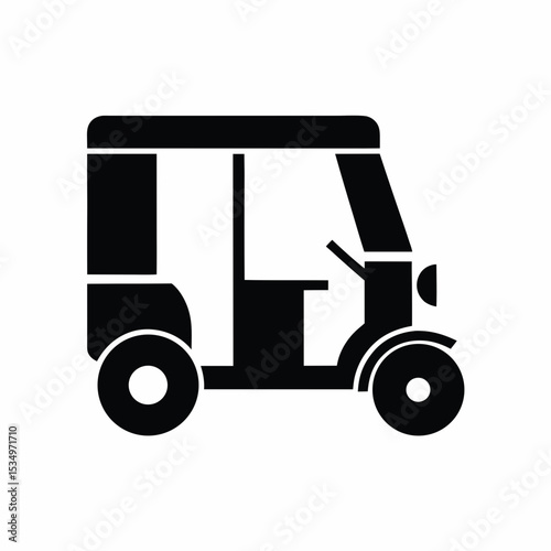 Tricycle icon silhouette vector illustration