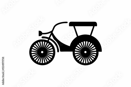 Tricycle icon silhouette vector illustration