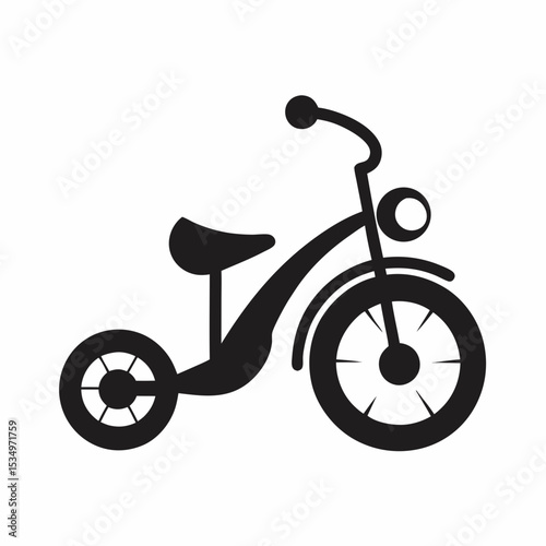 Tricycle icon silhouette vector illustration