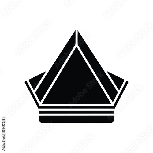 Minimal Mitre icon vector illustration isolated on white background 