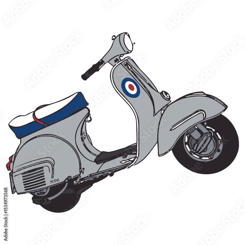 Scooter Vespa Logo Standing Vector