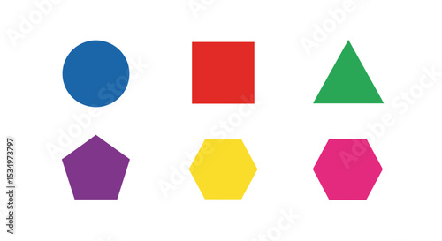 Illustration of six distinct geometric shapes arranged in two rows with varying colors and orientations Free Download Illustration of six distinct geometric shapes arranged in two rows with varying colors and orientations - GFXLoad