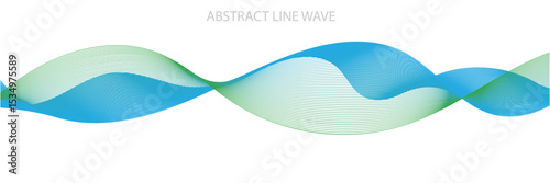 Abstract  wave lines on white background. Curved wavy line, smooth stripe. Thin line wavy abstract background. Digital frequency track equalizer. Vector illustration in eps 10.