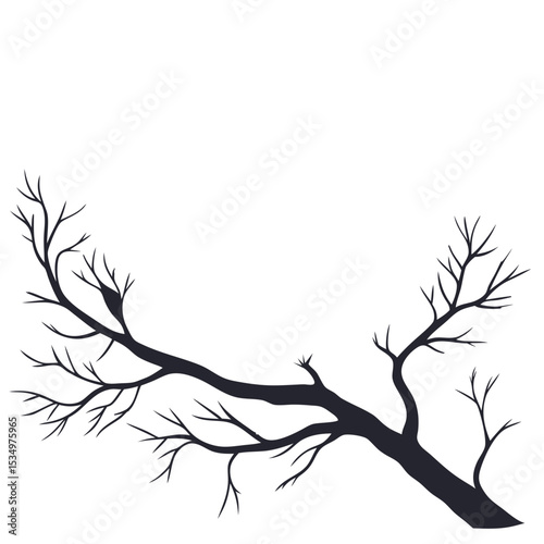 owl spreading wings on branch silhouette design