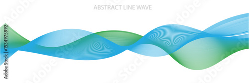 Abstract  wave lines on white background. Curved wavy line, smooth stripe. Thin line wavy abstract background. Digital frequency track equalizer. Vector illustration in eps 10.