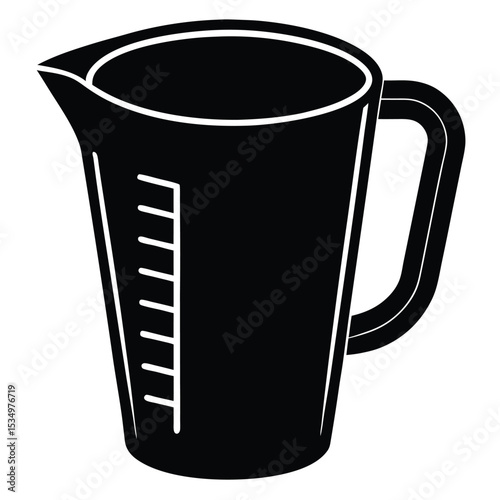 Measuring jug with clear markings for precise kitchen measurements