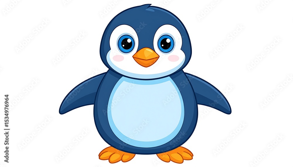 Obraz premium Cute cartoon penguin (1)