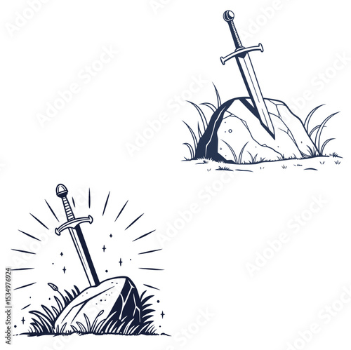 Anchor and rope vector illustration in vintage black tattoo style design