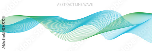 Abstract  wave lines on white background. Curved wavy line, smooth stripe. Thin line wavy abstract background. Digital frequency track equalizer. Vector illustration in eps 10.