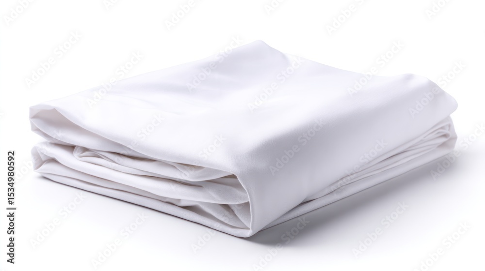 Cotton pillow case folded neatly on white background Cotton pillow case folded neatly on white background