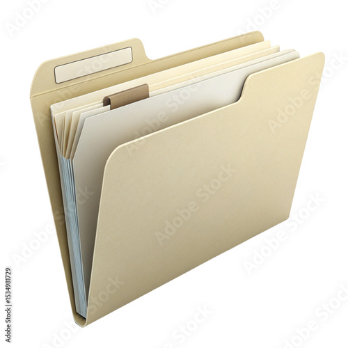 Office Folder with File Tab