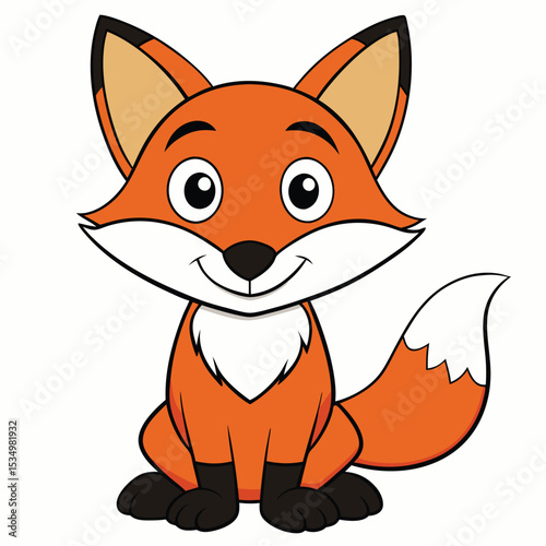 Fox white background