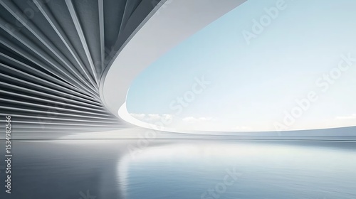 Wallpaper Mural Abstract Futuristic Skyscraper 3D Perspective: Blue Glass Modern Architecture Urban Background for Office Design and Commercial Hub Torontodigital.ca