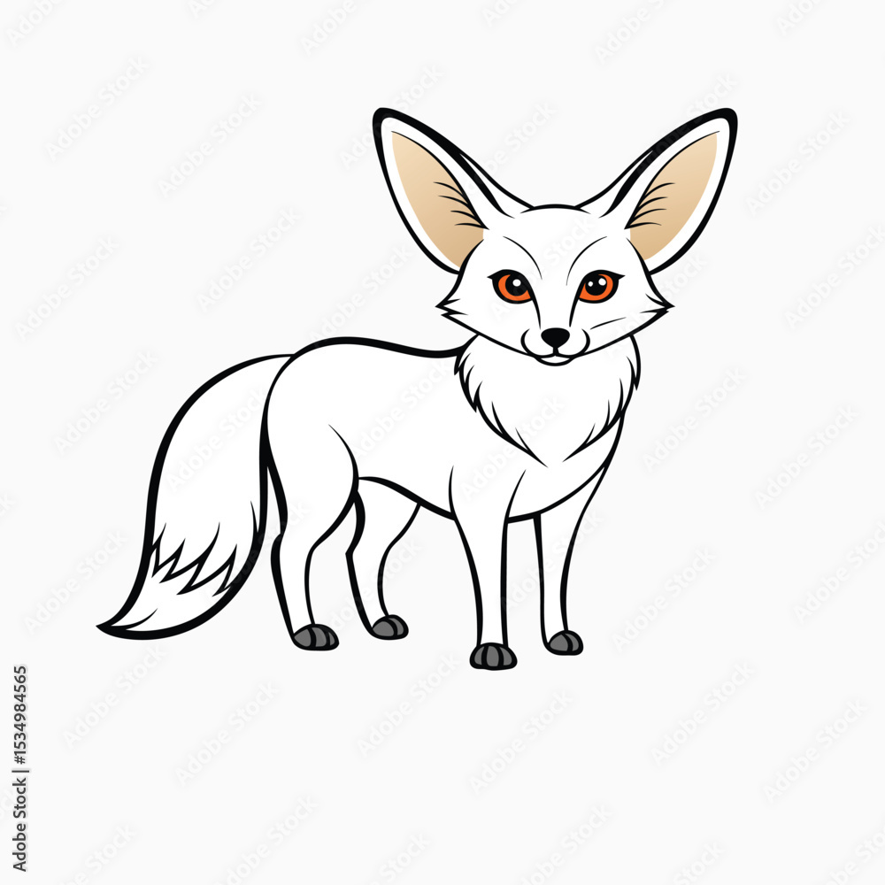 Fototapeta premium vector illustration of a Fox