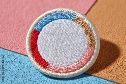 Embroidered patch mockup