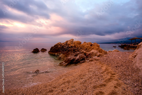 stunning summer landscape, popular croatian place - near Pula, Rabac resort,  Croatia, Europe, Istria,,, exclusive - this image is sold only on Adobe stock