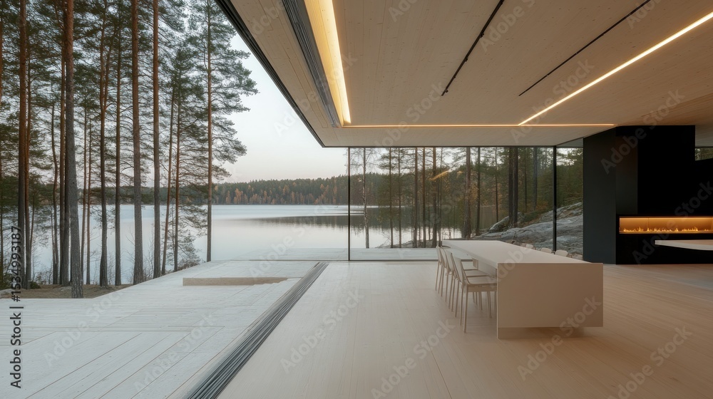 custom made wallpaper toronto digitalExpansive lakefront dining area with panoramic views.