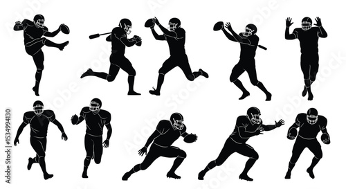 The Art of American Football Silhouettes An Exploration of Athletic Prowess