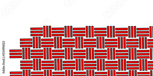 Colorful Weave Pattern Showing Repetition Useful as Background. Minimal line Seamless geometric pattern with shapes. Decoration and maze ornament square wall tile. rattan weave texture background.