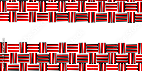Colorful Weave Pattern Showing Repetition Useful as Background. Minimal line Seamless geometric pattern with shapes. Decoration and maze ornament square wall tile. rattan weave texture background.