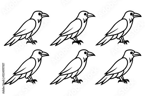 Wallpaper Mural Raven Outline Design Collection Torontodigital.ca