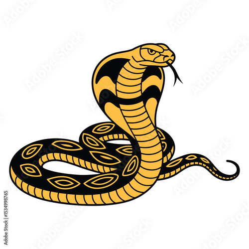 King Cobra Snake Illustration – Majestic Reptile Artwork

