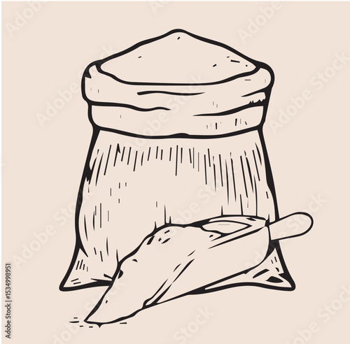 Hand-drawn bakery and bread doodle vector set featuring a variety of artisanal bread, pastries, wheat, baking tools, and oven elements.