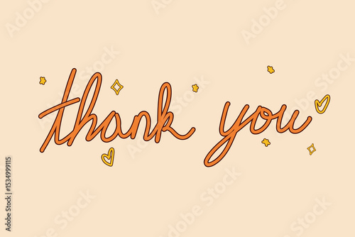 writing style unique and cute. aestethic yellow, pink, orange color of script font. thank you, love you.