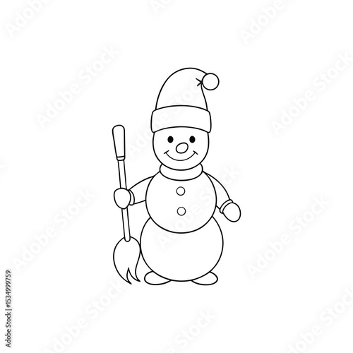 snowman with a scarf