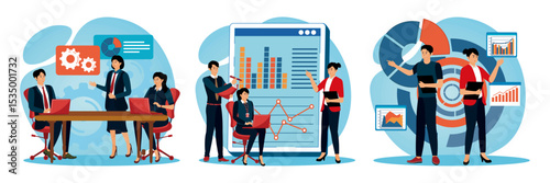 Business Operations management concept. Marketing management. IT manager diploma.