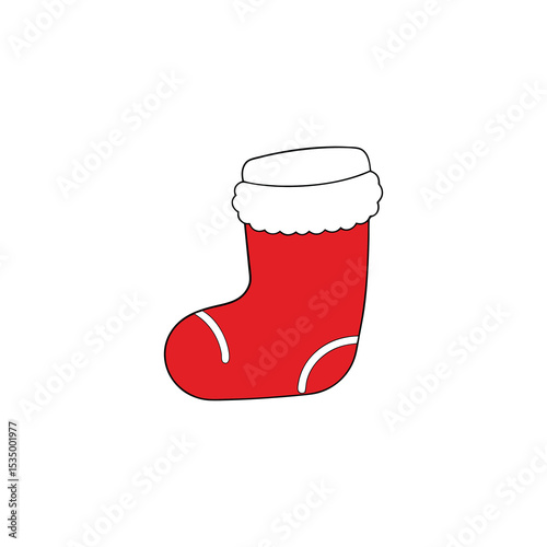 christmas sock with a cup of coffee