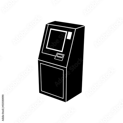 atm machine icon on white background  .svg