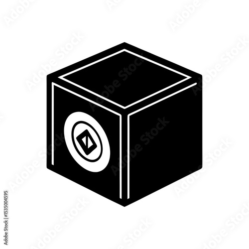 vector illustration of a cube