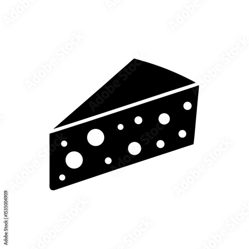 cheese wedge icon on white background  .svg