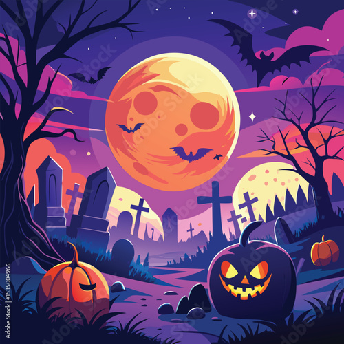 Spooky Dog Illustration Digital Painting of a Canine Character for Halloween