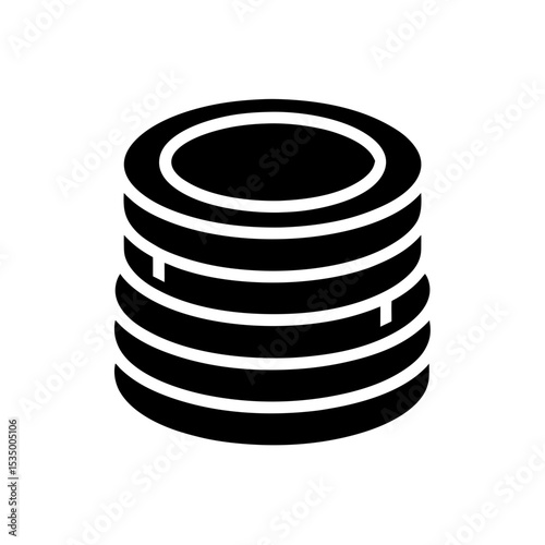 coin stack icon on white background    .svg