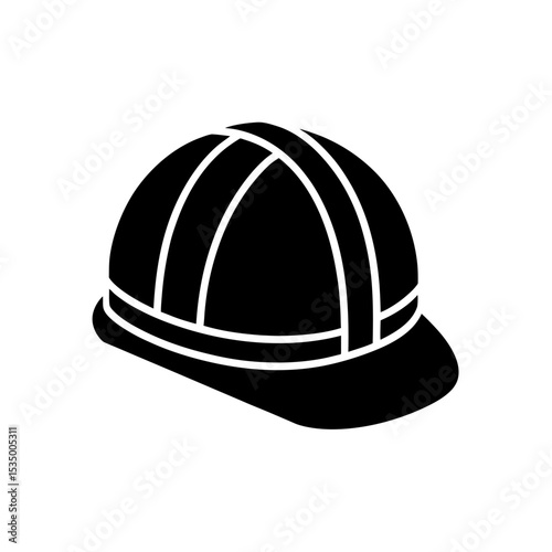 construction helmet icon on white background  .svg
