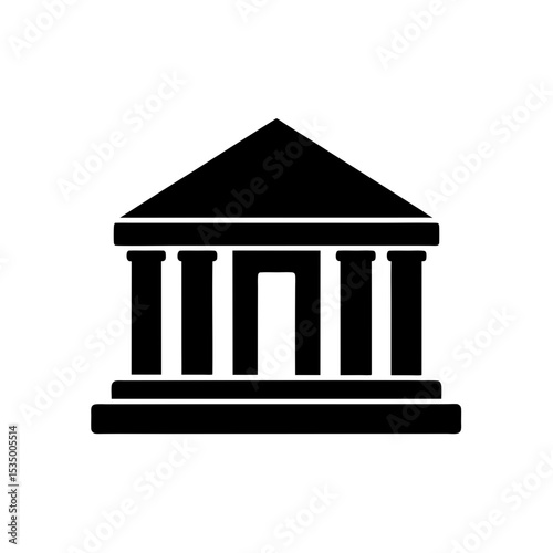 court building icon on white background  .svg